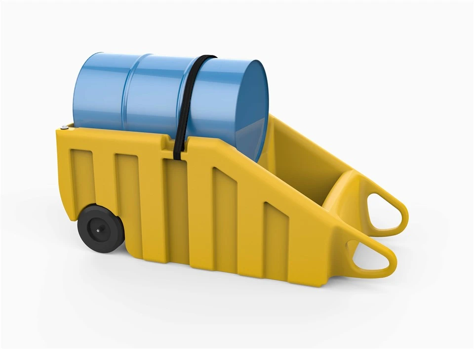 200L HDPE noplūdes vadības bungu ratiņi