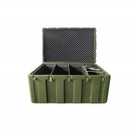 Ūdensnecaurlaidīgs 120 x 80 x 80 rotomolded militārais-pakāpes futrālis